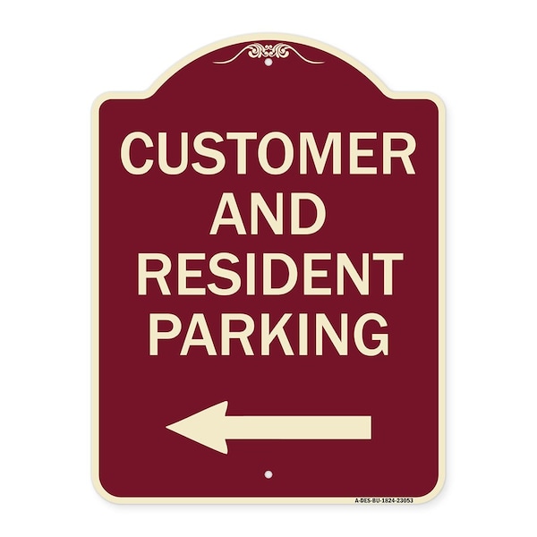 Signmission Reserved Parking Customer and Visitor Parking Heavy-Gauge Aluminum Sign, 24" x 18", BU-1824-23053 A-DES-BU-1824-23053 - main